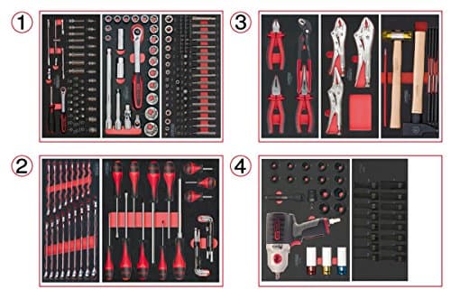 KS TOOLS 714.0263 - Composition 263 Outils en Modules Mousse pour Servante