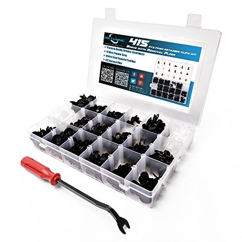 Coffret 415 pcs Rivets MICTUNING Nylon PA66 - 18 Types - Ø 6mm à 10mm