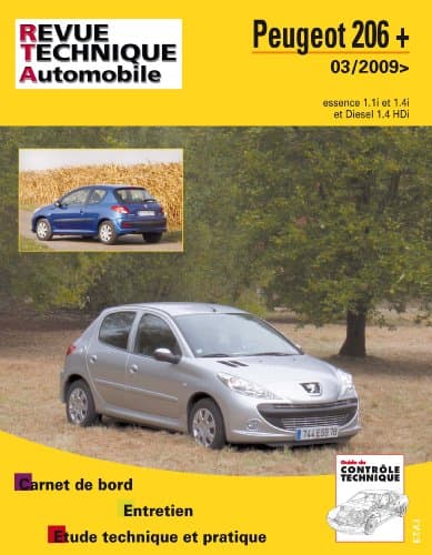 RTA B735 Peugeot 206+ (03/2009+) - Moteurs 1.1i, 1.4i et 1.4 HDi 70