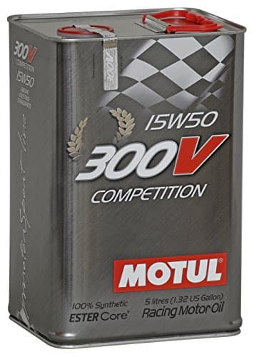 Motul 300V Competition 15W50 - Lubrifiant 100% Synthèse Technologie Ester Core - 5L