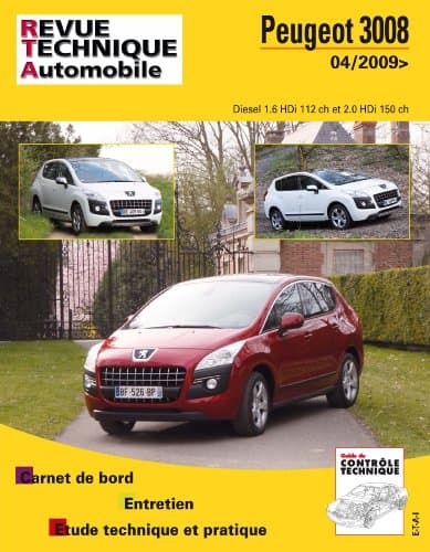 RTA Peugeot 3008 Phase 1 (04/2009-2013) Diesel 1.6 HDi 112 & 2.0 HDi 150 - RRTAB0752