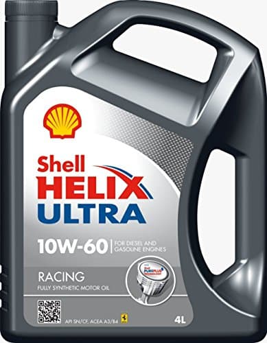 Shell Helix Ultra Racing 10W-60 - Huile de Synthèse PurePlus - API SN - 1L