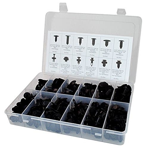 Coffret 240 Clips de Fixation Automobile en Nylon PA66 - 12 Calibres Standard