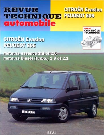 RTA 576.2 Citroën Évasion & Peugeot 806 : Manuel de Réparation et Maintenance