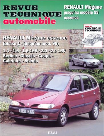 Revue Technique Automobile RTA 0593.2 - Renault Mégane I Essence (1995-1999)