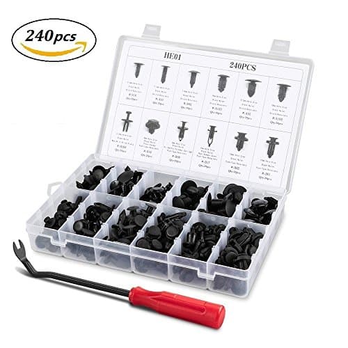 Coffret 240 Rivets Expansion Nylon PA66 - 12 Calibres ISO 6.4 à 10mm + Extracteur