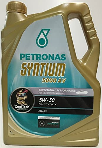 Petronas Syntium 5000 AV 5W-30 - Lubrifiant 100% Synthétique Mid-SAPS - 5L