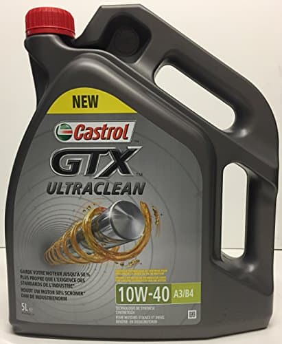 Castrol GTX Ultraclean 10W-40 A3/B4 - Huile de Synthèse Haute Performance - 5L