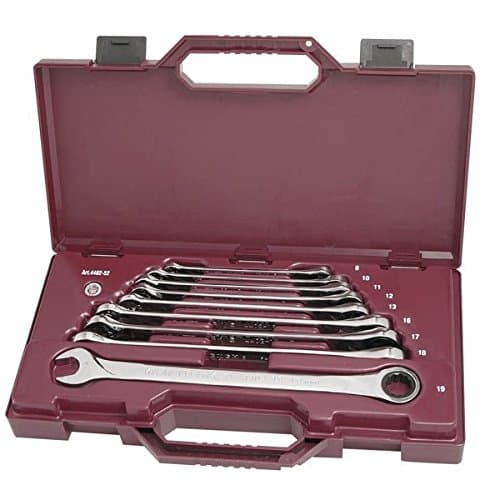 Jeu de 9 Clés à Cliquet KRAFTWERK 4402-52 Largo XXL | Chrome-Vanadium | 8-19mm