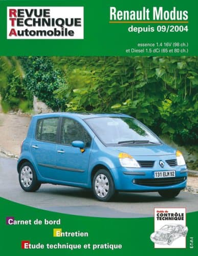 Revue Technique Automobile RTA 689.1 - Renault Modus Phase 1 (09/2004-2008)