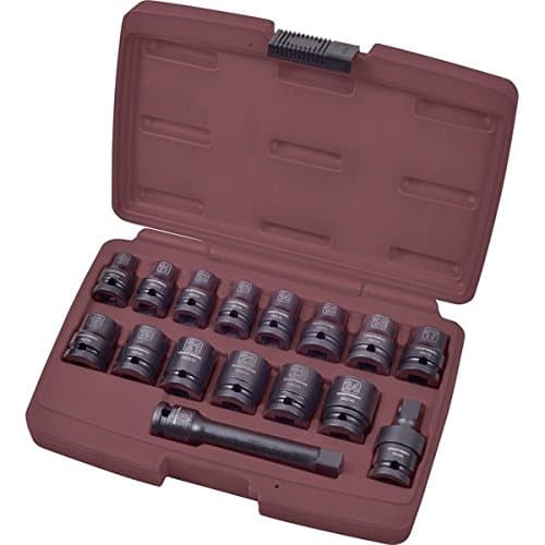 Coffret 16 Douilles à Chocs 1/2" Kraftwerk 380005 - Acier Cr-Mo - DIN 3121/3129