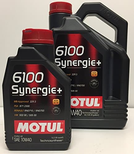 Motul 6100 Synergie+ 10W-40 - Lubrifiant Technosynthese® MB 229.3 - 5L