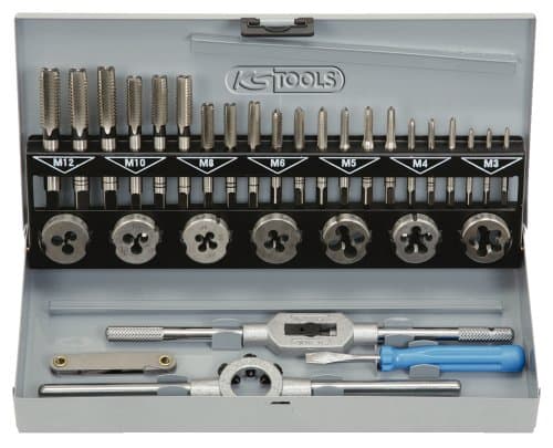 Coffret Taraudage/Filetage KS Tools 331.0632 | 32 pcs | Acier HSS-G | DIN 352/223