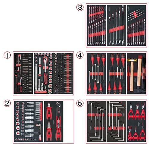 KS TOOLS 714.0311 - Composition 311 Outils en Modules Mousse pour Servante