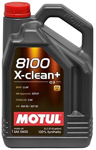 Motul 8100 X-Clean+ 5W30 - Lubrifiant 100% Synthèse Mid-SAPS - 5L