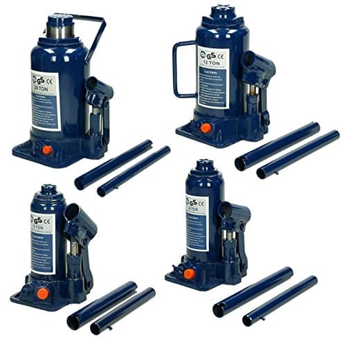 Cric Bouteille Hydraulique ECD-Germany 12T - Acier Haute Densité - H. 210-385mm