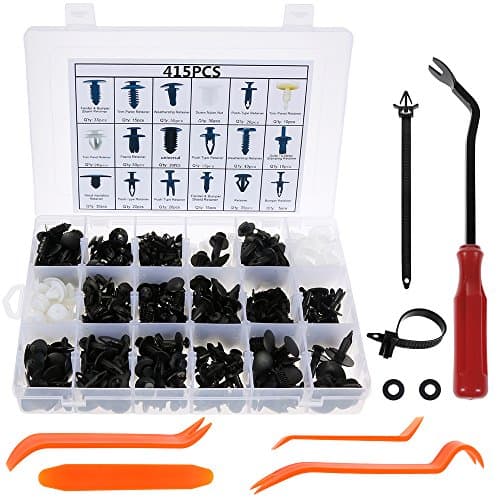 Coffret 415 Rivets Nylon PA66 - 18 Tailles ISO - Outil de Dépose Acier Carbone