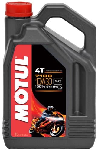 Motul 7100 4T 10W-30 - Lubrifiant 100% Synthèse Ester - Normes API SN/JASO MA2 - 4L