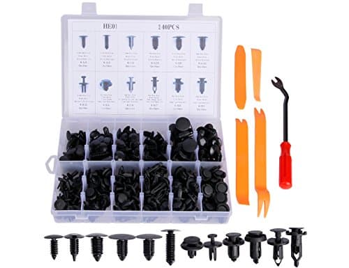 Coffret 240 Rivets Nylon Haute Densité & 5 Outils d'Extraction Acier Carbone