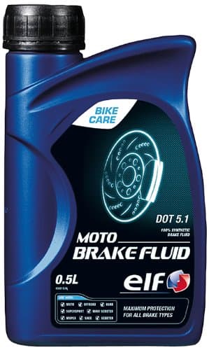 ELF MOTO BRAKE FLUID DOT 5.1 - Fluide de Frein Synthétique Haute Performance 500ml