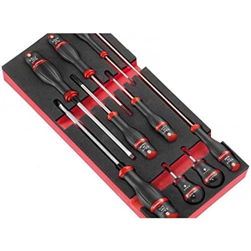 Module FACOM MODM.A1XL : 9 Tournevis Protwist® Plats - Plateau Mousse XL