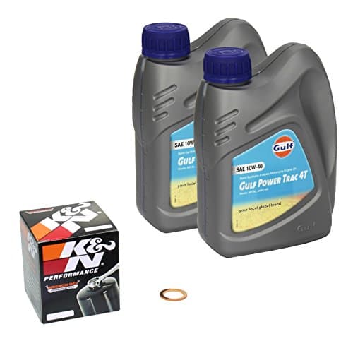 Kit Vidange Expert Gulf Power Trac 10W-40 & K&N pour Yamaha XV 250 Virago (89-91)