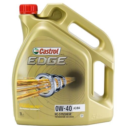 Huile Moteur Castrol EDGE 0W-40 A3/B4 - Technologie TITANIUM FST - 5 Litres