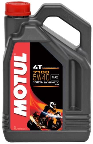 Motul 7100 4T 5W40 - Lubrifiant 100% Synthèse Technologie Ester - 4 Litres