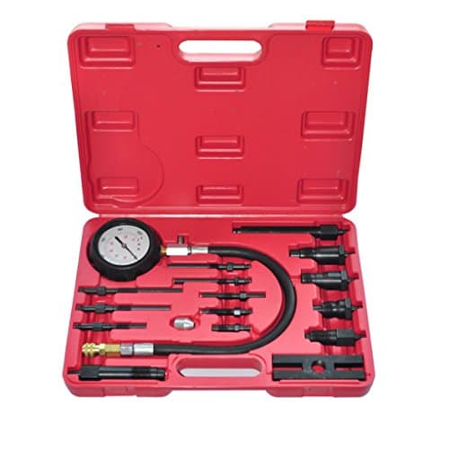 Coffret Testeur Compression Diesel 17pcs - Manomètre 0-70 Bar - Adaptateurs M10-M24