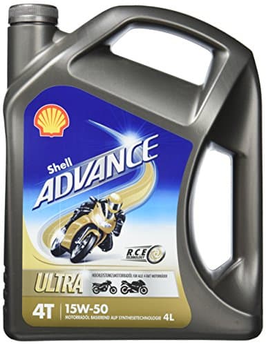 Shell Advance Ultra 4T 15W-50 - Lubrifiant 100% Synthétique Technologie PurePlus