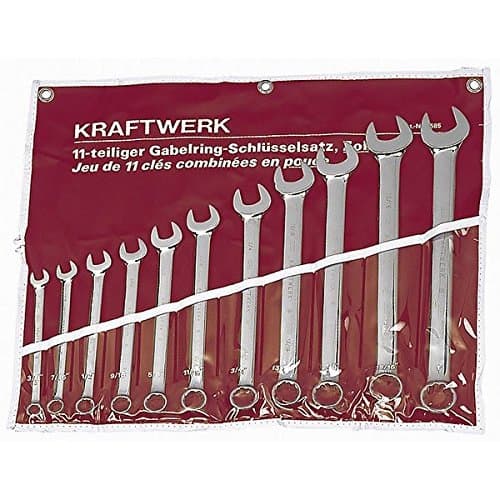 Jeu de 11 Clés Mixtes Kraftwerk 3585R - Dimensions Impériales (Inch) - Cr-V