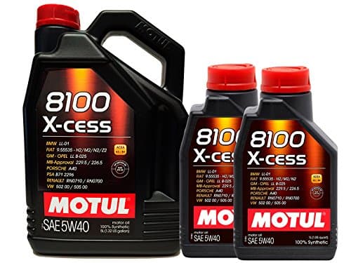 Motul 8100 X-Cess 5W-40 - Lubrifiant 100% Synthétique - ACEA A3/B4 - 7 Litres