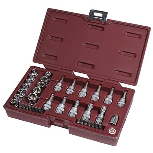 Coffret KRAFTWERK 6013 - Jeu de 38 Douilles Torx E/TX 1/4" & 3/8" - Chrome-Vanadium