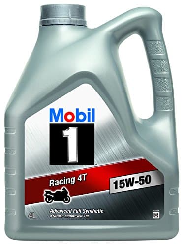 Mobil 1 Racing 4T 15W-50 - Lubrifiant 100% Synthétique Haute Performance - 4L