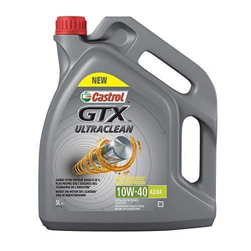 Castrol GTX Ultraclean 10W-40 A3/B4 - Lubrifiant de Synthèse - 5 Litres
