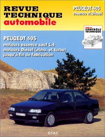 Revue Technique Automobile Peugeot 405 (RRTA0726.2) - Moteurs XU/XUD & Turbo D