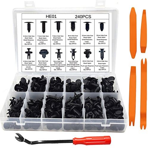 Coffret de 240 Rivets Expansion Nylon CNIKESIN - Kit Extraction Garniture 5 pcs