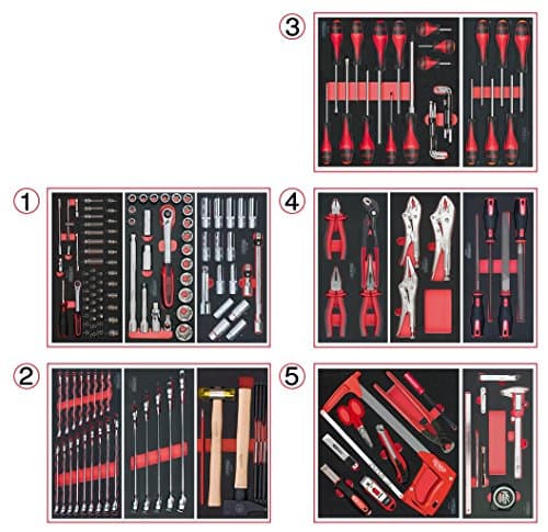 KS TOOLS 714.0187 - Composition 187 outils - Modules Mousse Haute Densité