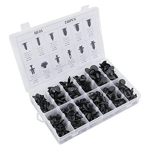 Coffret HTINAC 240 Rivets Expansion Nylon PA66 - Fixation Carrosserie Universelle