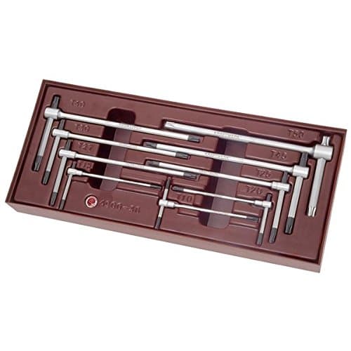 Jeu de 9 Clés en T Torx Kraftwerk 4900-36B COMPLETO | T10-T50 | Acier Cr-V