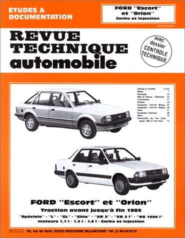 RTA Ford Escort/Orion Mk3 (1980-1985) - Revue Technique Automobile RRTA0410.3