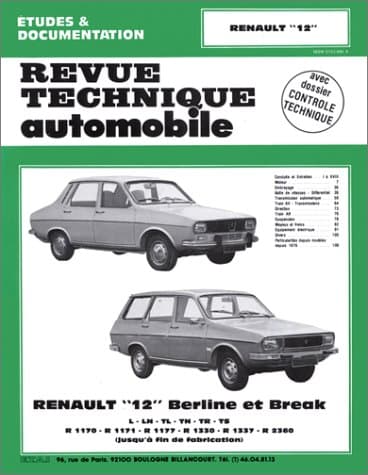 RTA 352.5 Renault 12 (71-80) - Revue Technique Automobile Expert
