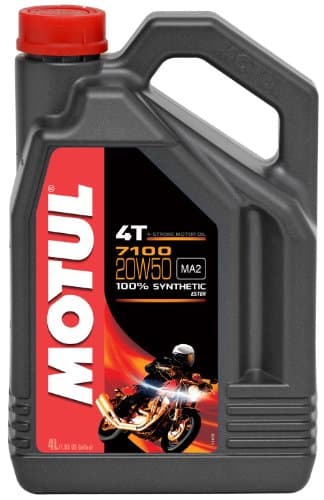 Motul 7100 4T 20W-50 - Lubrifiant 100% Synthèse Technologie Ester - 4L