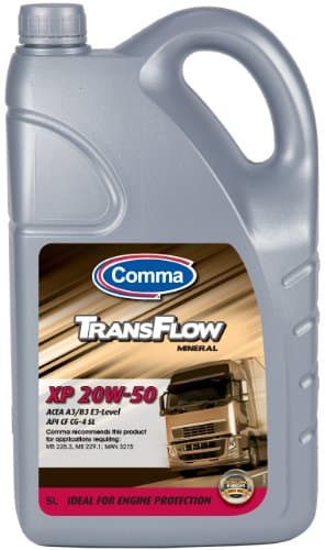 Comma TransFlow XP 20W-50 - Huile Moteur Minérale Haute Performance - 5L