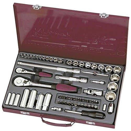 Coffret Kraftwerk 2033 - 70 pcs Douilles 1/4"+1/2" Acier Chrome-Vanadium