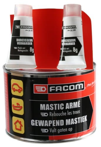 Mastic Polyester Armé FACOM 006051 - Charge Fibres de Verre - 600g