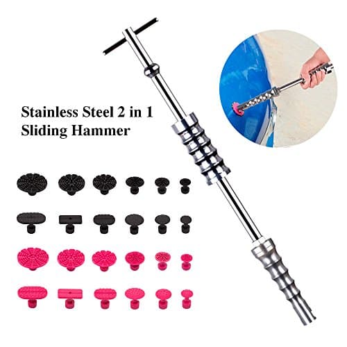 Kit PDR Mookis : Marteau Coulissant Inertiel en Acier Chromé + 24 Onglets PA66