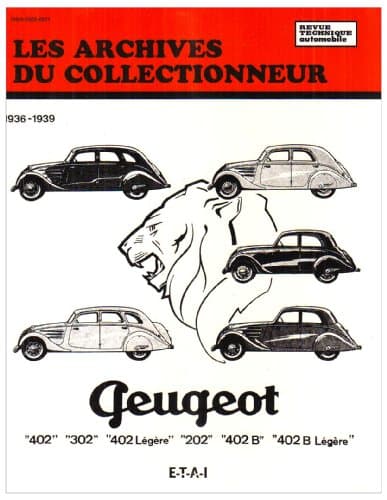 Archives du Collectionneur Peugeot 202-302-402 & Boîte Cotal (36/39) - E-T-A-I
