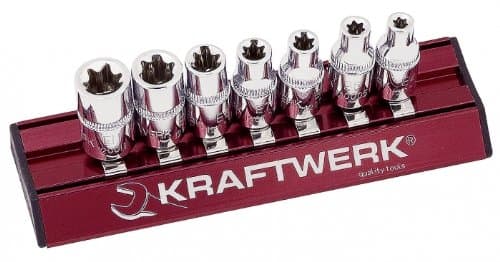 Jeu de 7 Douilles Torx Femelles E-Profil 1/4" Kraftwerk 120099 sur Rail MAGALU