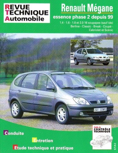 Revue Technique Automobile RTA 642.1 Renault Megane I Phase 2 Essence 16V